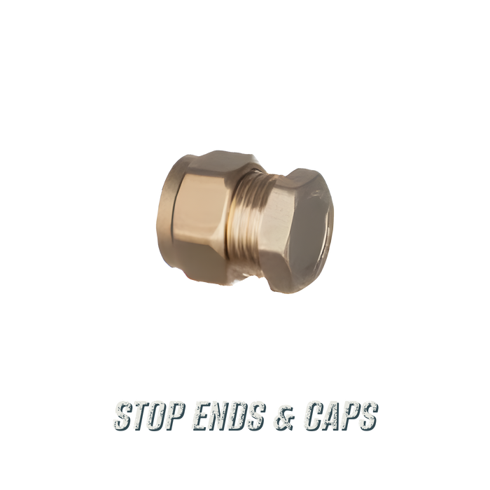 Compression Stop Ends & Caps - brass compression stop end, Excel Industries