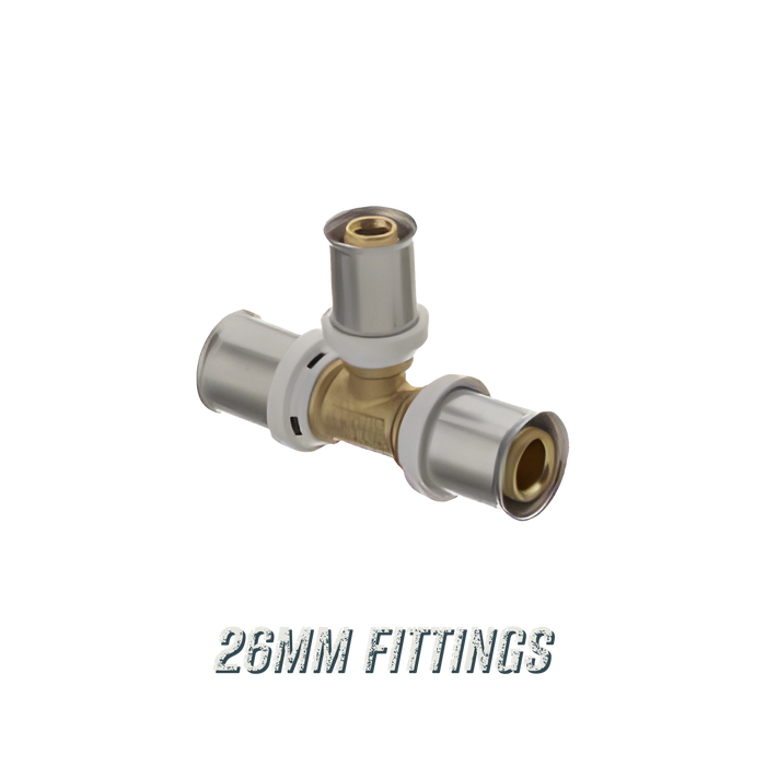 26mm Multilayer Crimp Fittings - multilayer crimp fitting for 16mm, 20mm and 26mm PEX-AL-PEX pipe