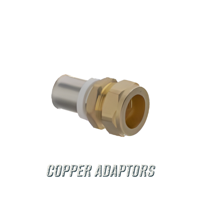 Crimp Copper & Compression Adaptors - multilayer crimp fitting for 16mm, 20mm and 26mm PEX-AL-PEX pipe