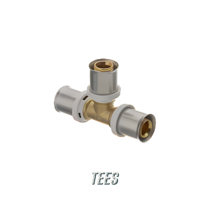 Crimp Tees - multilayer crimp fitting for 16mm, 20mm and 26mm PEX-AL-PEX pipe