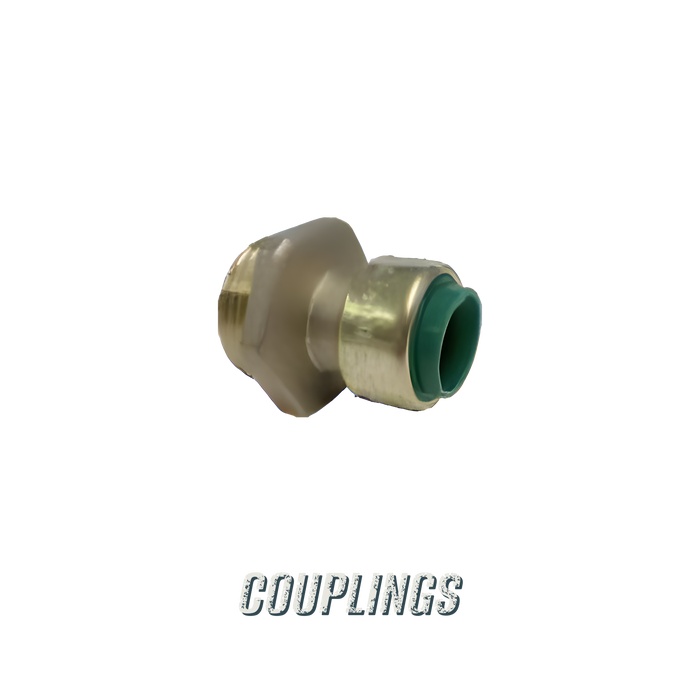 Push-Fit Couplings - Pushtite brass push-fit male iron coupling