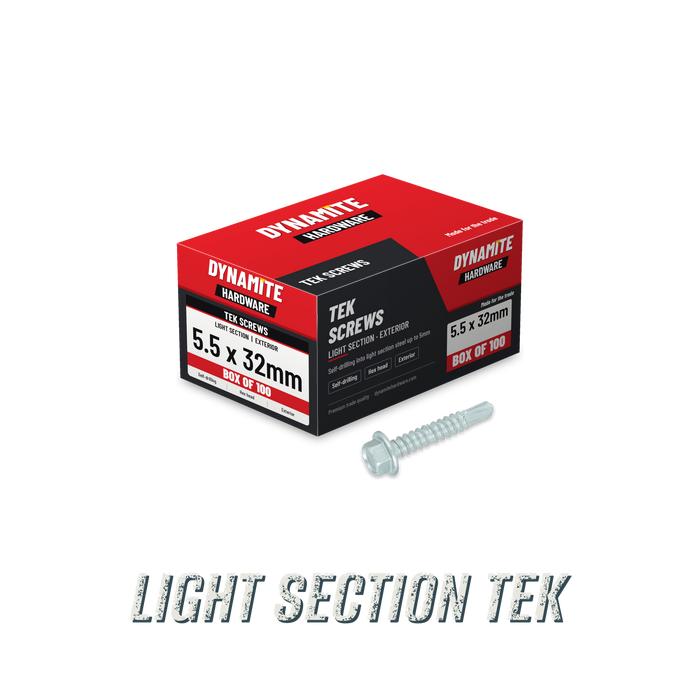 Light Section Tek Screws menu tile