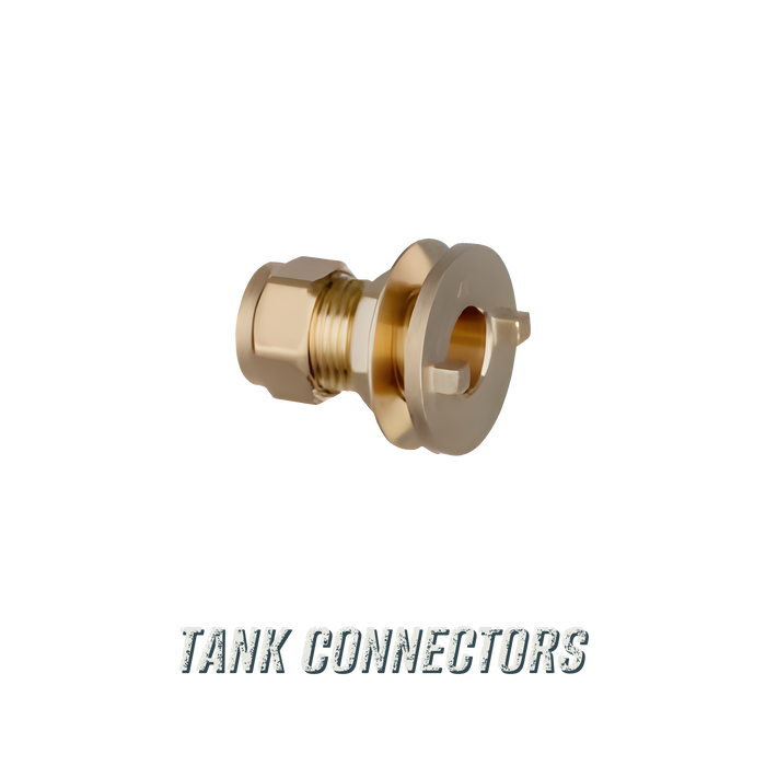 Compression Tank Connectors - brass compression tank connector, Excel Industries