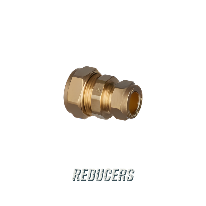 Compression Reducers - brass reducing compression coupling for imperial copper pipe, Excel Industries