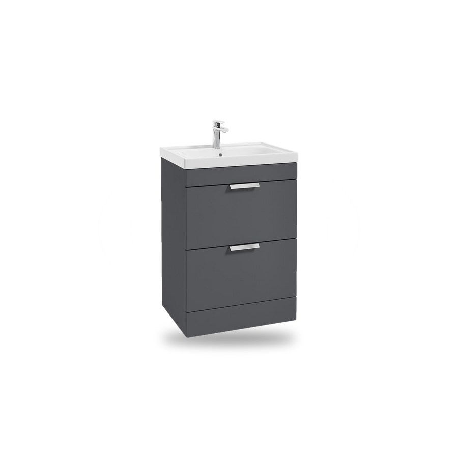 Grey floorstanding vanity unit – Matt Midnight Grey
