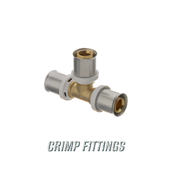 Crimp Fittings - multilayer crimp fitting for 16mm, 20mm and 26mm PEX-AL-PEX pipe