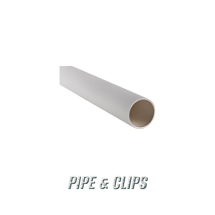 Waste Pipe & Clips - Dynamite Hardware