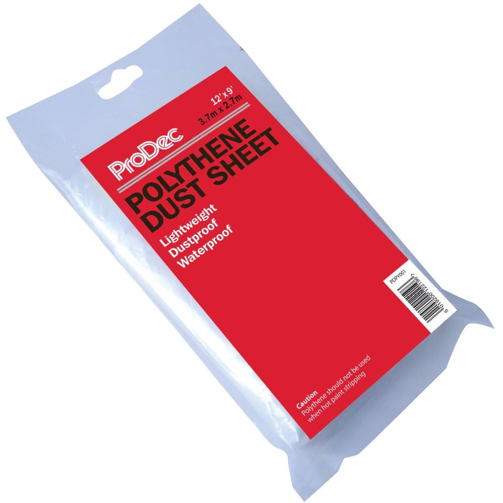 Prodec 3-Pack 12 X 9 Polythene Dust Sheet - Dust Sheet Dynamite Hardware