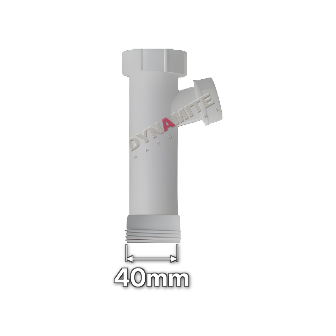 1½" (40mm) Sink Trap Appliance Conversion Kit - Single Inlet (code 112STU), size marked with white arrows: 40mm