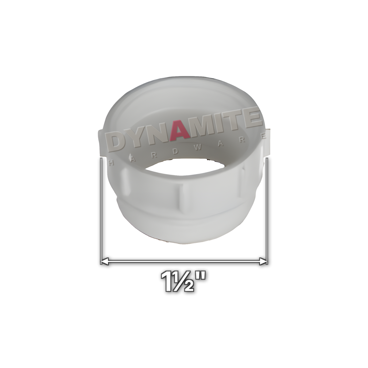 1½" Sink Waste Thread Adaptor - Metric to BSP (code 112ADP), size marked with white arrows: 1½"
