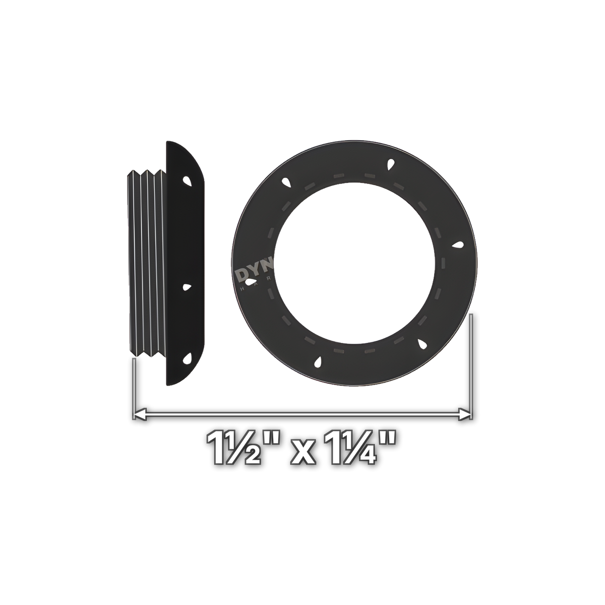 1½" x 1¼" Waste Trap Reducing Bush (code 112114PB), size marked with white arrows: 1½" x 1¼"