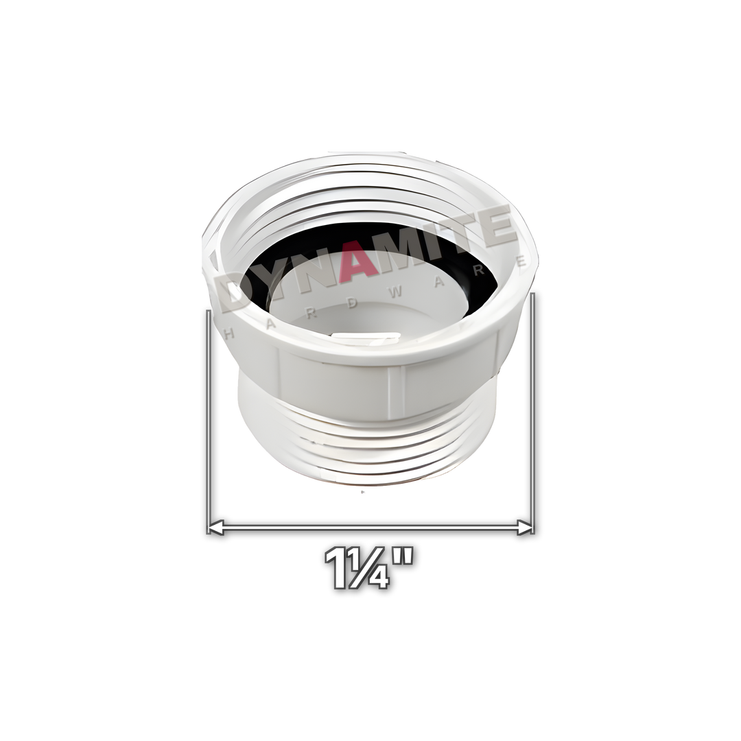 1¼" Metric to Imperial Waste Connector (code 114ADP), size marked with white arrows: 1¼"