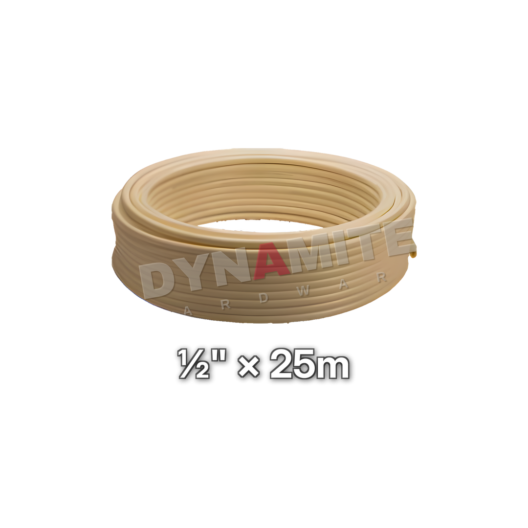 ½" PEX Barrier Pipe - 25m Coil, size marked: ½" × 25m