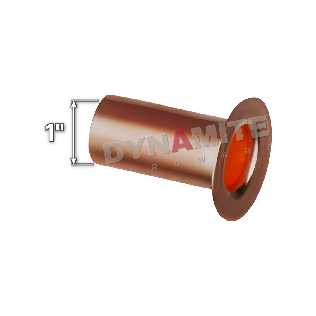 1" poly adaptor liner for compression fittings (Excel 1PDL), 1" size marked with a white arrow