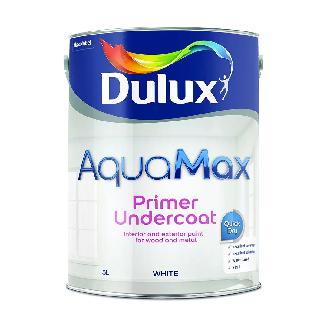 DULUX AQUAMAX PRIMER UNDERCOAT WHITE 5L - Dynamite Hardware