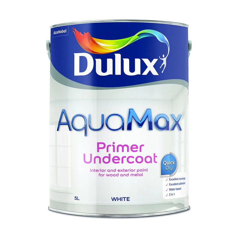 DULUX AQUAMAX PRIMER UNDERCOAT WHITE 5L - Dynamite Hardware