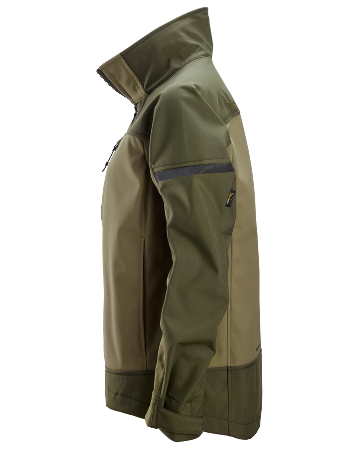 Snickers Khaki Green, Women's Softshell Stretch Jacket (1276) - Dynamite Hardware