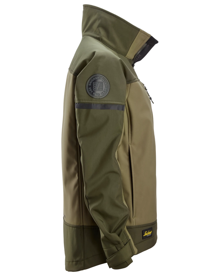 Snickers Khaki Green, Women's Softshell Stretch Jacket (1276) - Dynamite Hardware