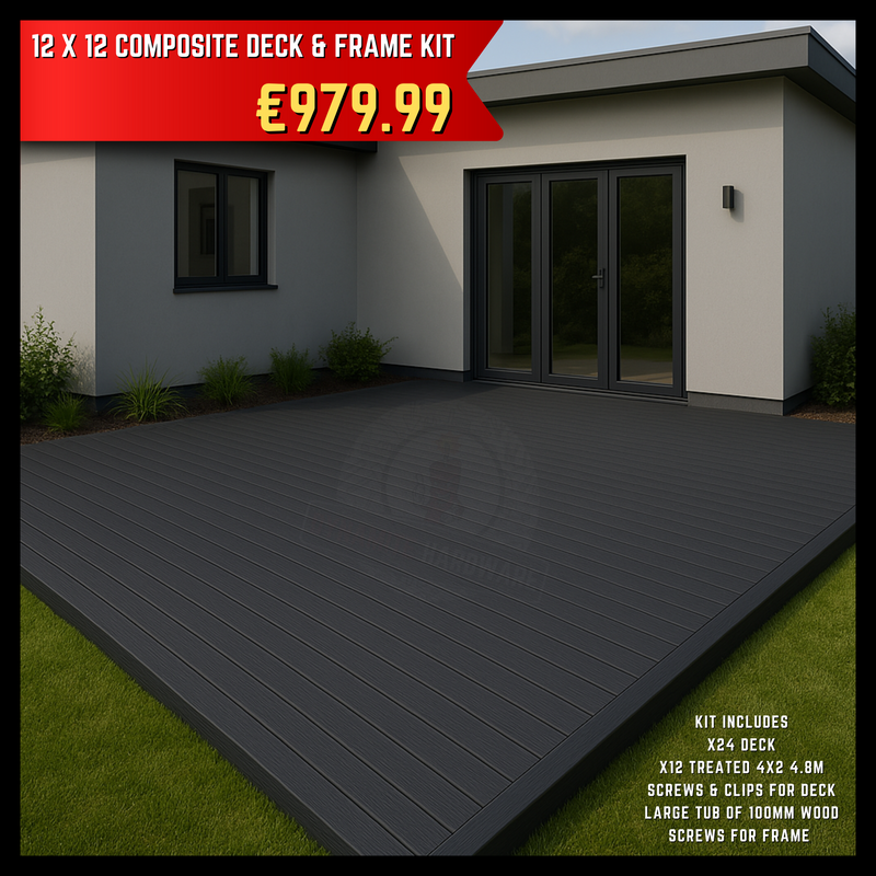 DYNAMITE DECK & FRAME 12FT X 12FT KIT CHARCOAL