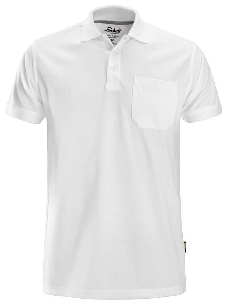 Snickers Classic Polo Shirt - White (2708) - Dynamite Hardware