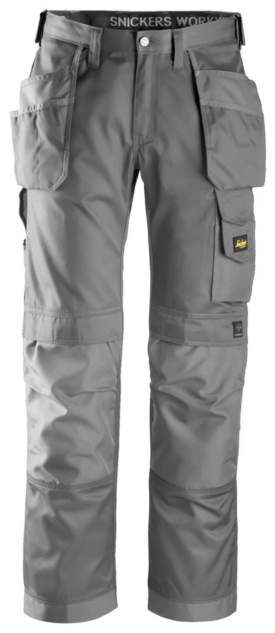 Snickers Grey Craftsmen Holster Pockets Trousers, DuraTwill (3212) - Dynamite Hardware