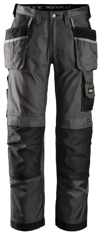 Snickers Muted Black Craftsmen Holster Pockets Trousers, DuraTwill (3212) - Dynamite Hardware