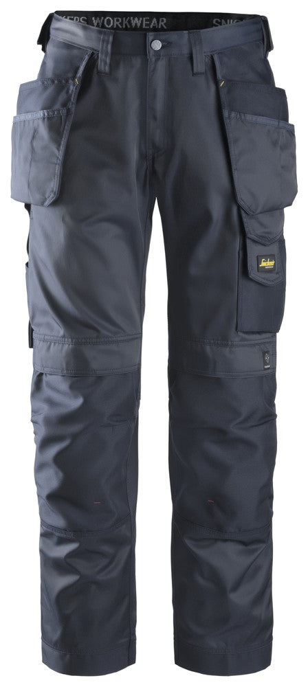 Snickers Navy Craftsmen Holster Pockets Trousers, DuraTwill (3212) - Dynamite Hardware