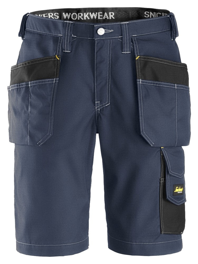 Snickers Navy Craftsmen Shorts Holster Pockets, Rip-Stop (3023) - Dynamite Hardware