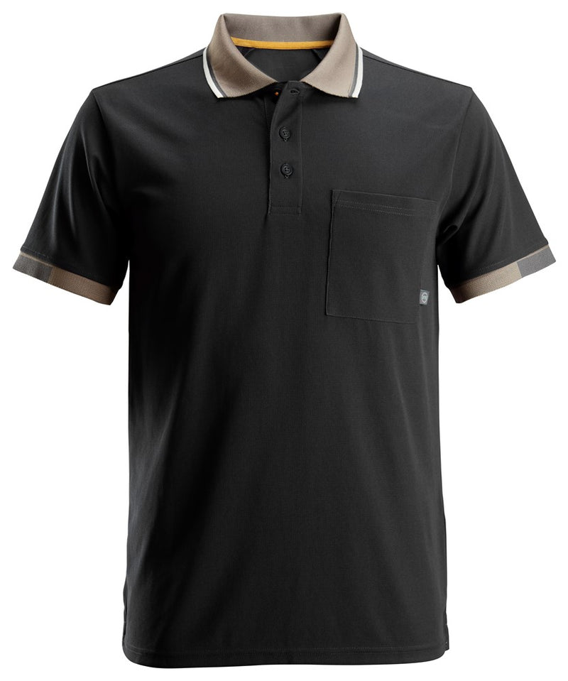 Snickers AllroundWork, 37.5® Short Sleeve Polo Shirt - Black (2724) - Dynamite Hardware