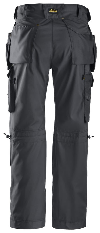 Snickers Steel Grey Floorlayer Holster Pockets Trousers, Rip-Stop (3223) - Dynamite Hardware