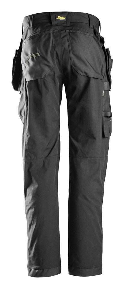 Snickers Black FlexiWork, Floorlayer Trousers+ Holster Pockets (6923) - Dynamite Hardware
