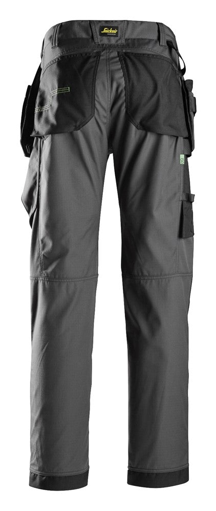 Snickers Steel Grey FlexiWork, Floorlayer Trousers+ Holster Pockets (6923) - Dynamite Hardware