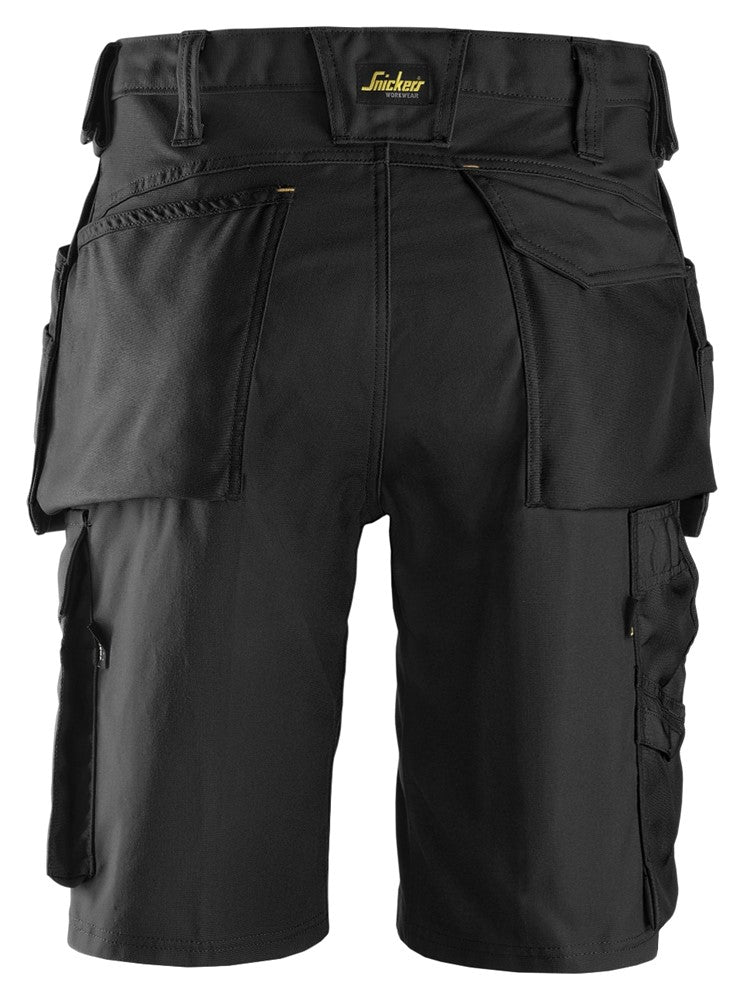 Snickers Black Craftsmen Shorts Holster Pockets, Canvas+ (3014) - Dynamite Hardware