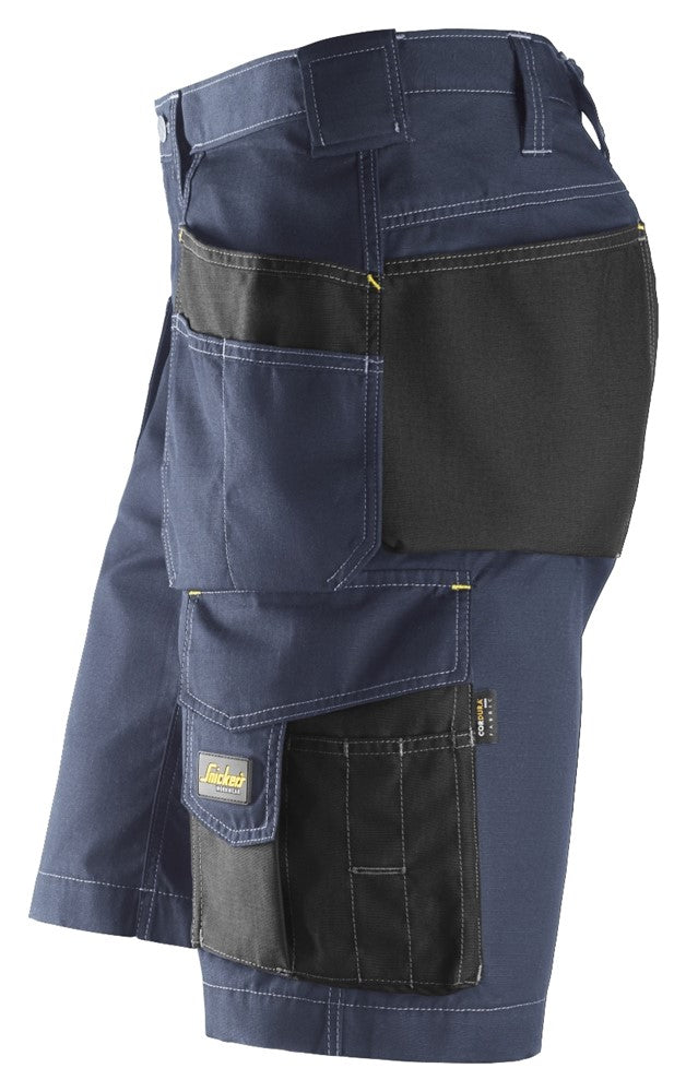 Snickers Navy Craftsmen Shorts Holster Pockets, Rip-Stop (3023) - Dynamite Hardware
