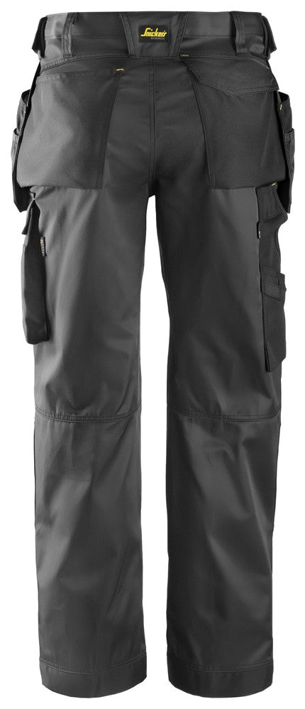 Snickers Black Craftsmen Holster Pockets Trousers, DuraTwill (3212) - Dynamite Hardware