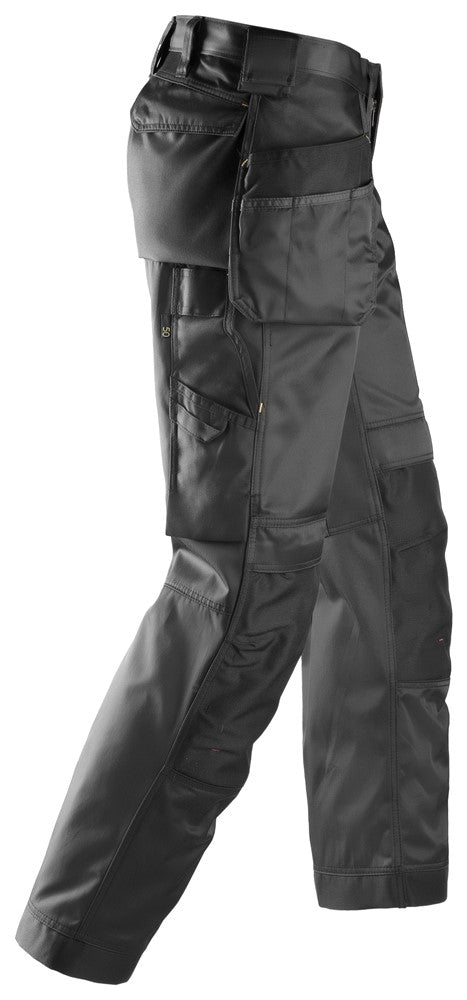 Snickers Black Craftsmen Holster Pockets Trousers, DuraTwill (3212) - Dynamite Hardware
