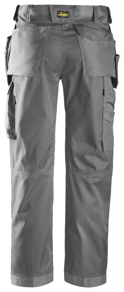 Snickers Grey Craftsmen Holster Pockets Trousers, DuraTwill (3212) - Dynamite Hardware