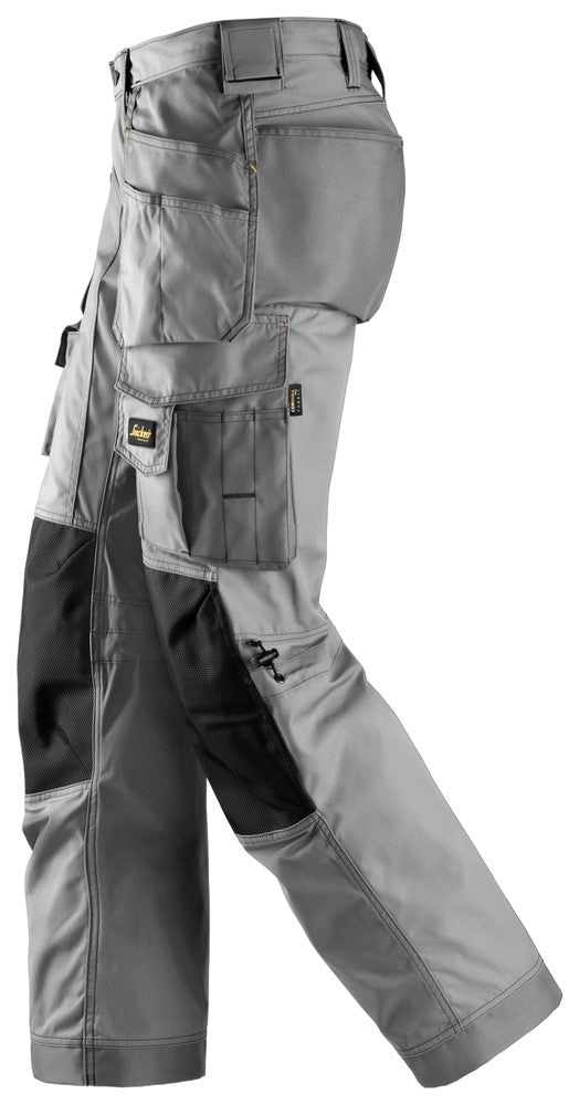 Snickers Grey Floorlayer Holster Pockets Trousers, Rip-Stop (3223) - Dynamite Hardware