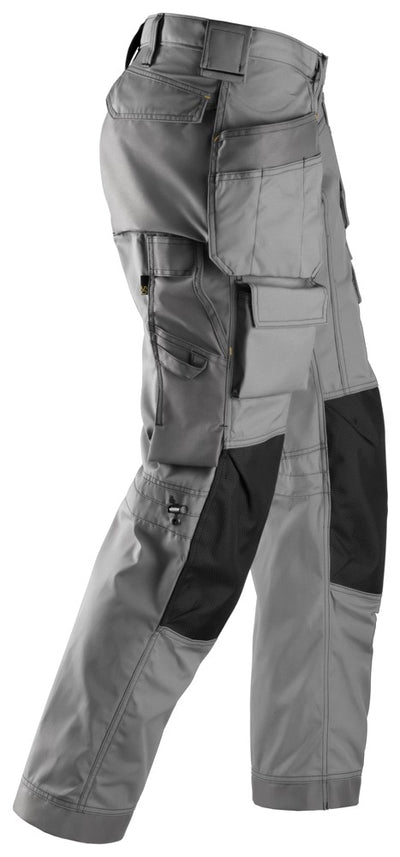 Snickers Grey Floorlayer Holster Pockets Trousers, Rip-Stop (3223) - Dynamite Hardware