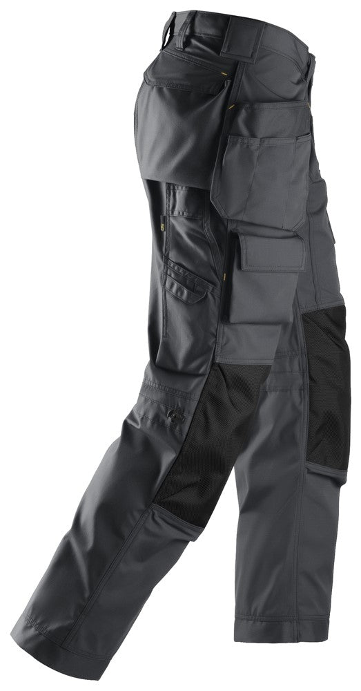 Snickers Steel Grey Floorlayer Holster Pockets Trousers, Rip-Stop (3223) - Dynamite Hardware