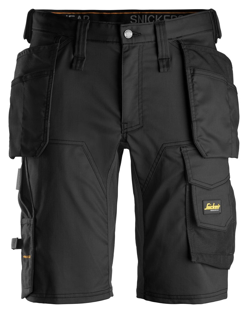 Snickers Black AllroundWork, Stretch Shorts Holster Pockets (6141) - Dynamite Hardware