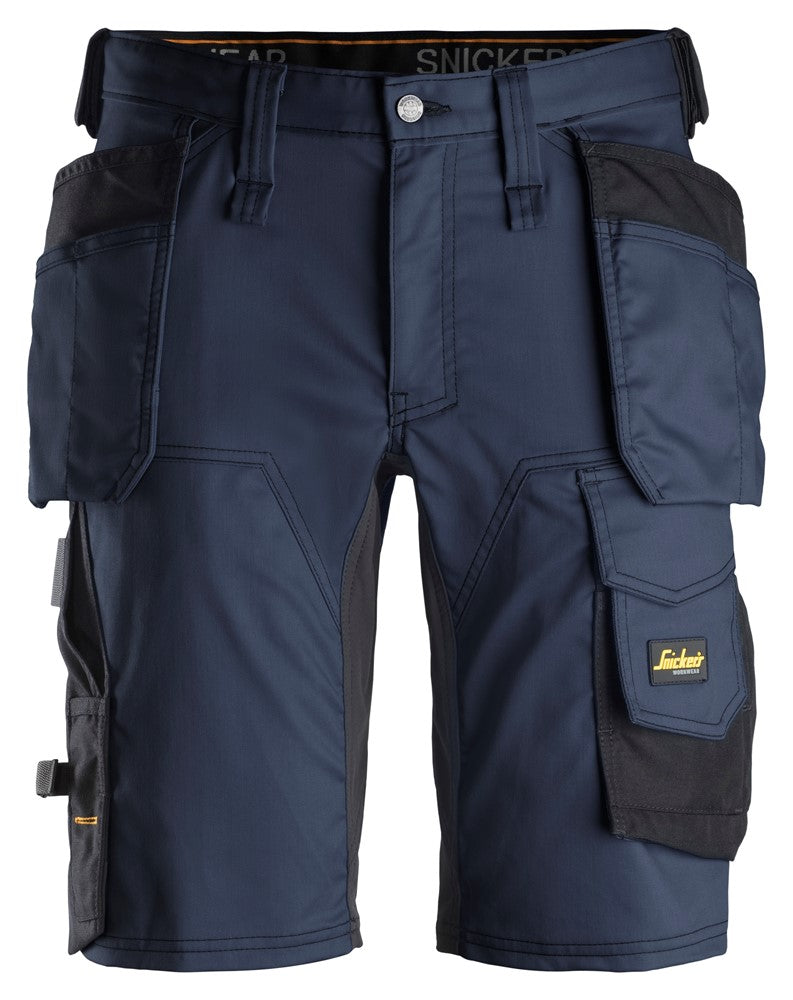 Snickers Navy AllroundWork, Stretch Shorts Holster Pockets (6141) - Dynamite Hardware
