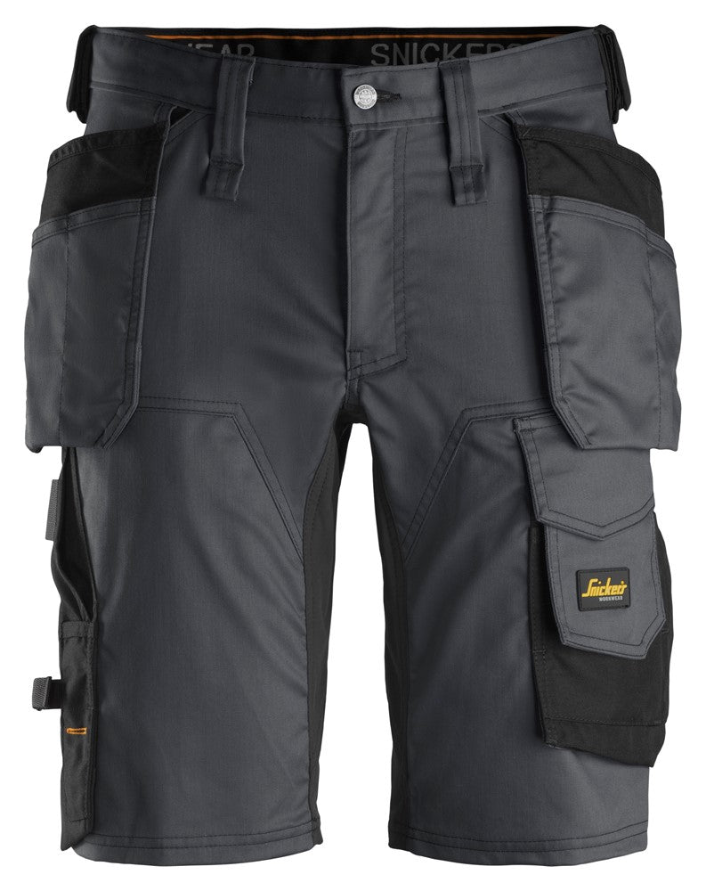 Snickers Steel Grey AllroundWork, Stretch Shorts Holster Pockets (6141) - Dynamite Hardware