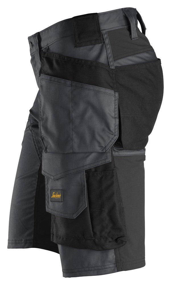 Snickers Steel Grey AllroundWork, Stretch Shorts Holster Pockets (6141) - Dynamite Hardware