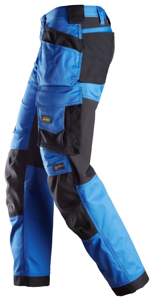 Snickers True Blue AllroundWork, Stretch Loose Fit Work Trousers Holster Pockets(6251) - Dynamite Hardware