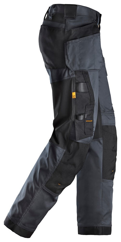 Snickers Steel Grey AllroundWork, Stretch Loose Fit Work Trousers Holster Pockets(6251) - Dynamite Hardware