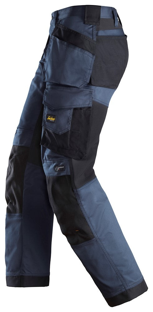 Snickers Navy AllroundWork, Stretch Loose Fit Work Trousers Holster Pockets(6251) - Dynamite Hardware