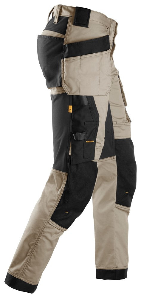 Snickers Khaki, Stretch Trousers Holster Pockets (6241) - Dynamite Hardware