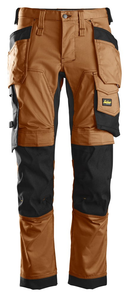 Snickers Brown, Stretch Trousers Holster Pockets (6241) - Dynamite Hardware