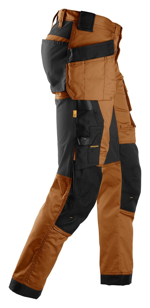 Snickers Brown, Stretch Trousers Holster Pockets (6241) - Dynamite Hardware